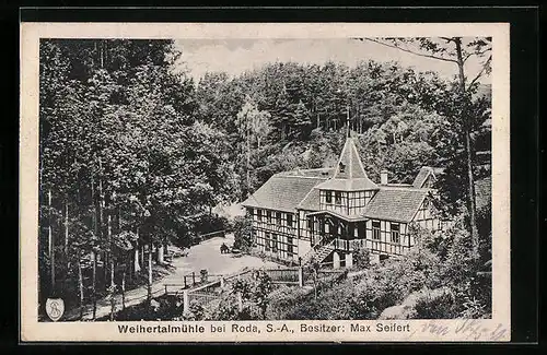 AK Roda i. S.-A., an der Weihertalmühle im Wald