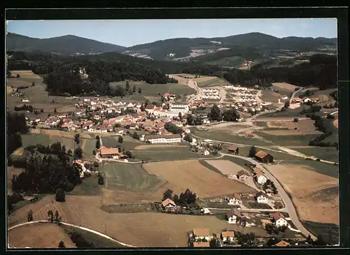 AK Gotteszell im Bayer. Wald, Fliegeraufnahme der ganzen Stadt