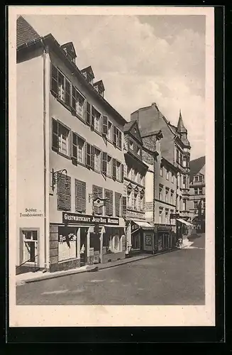 AK Berncastel /Mosel, Gasthaus und Metzgerei Jos. Binz