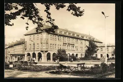 AK Prenzlau, Partie am Hotel Uckermark