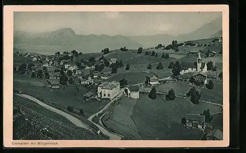 AK Emmetten, Ortsansicht mit Bürgenstock