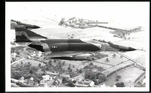 Fotografie Flugzeug McDonnell F-4 Phantom der USAF in Tarnfarbe / Camouflage