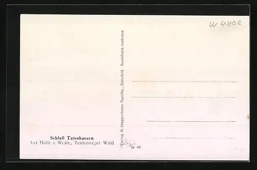 AK Tatenhausen bei Halle i. Westf., Blick auf das Schloss