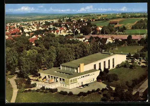 AK Marbach am Neckar, Stadthalle, Fliegeraufnahme