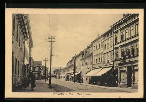 AK Ohrdruf /Thür., Geschäfte an der Marktstrasse