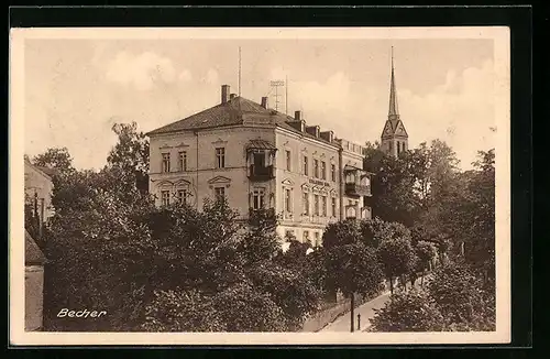 AK Bad Elster, Kurländer Haus, Becher