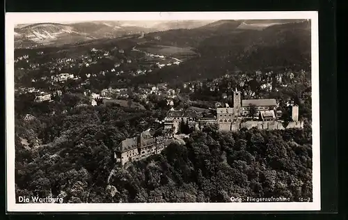 AK Eisenach, Wartburg, Fliegeraufnahme