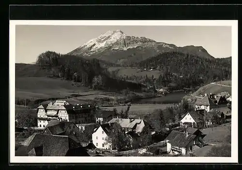 AK Wienerbruck, Ortsansicht mit dem Ötscher