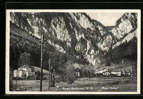 AK Reichenau, Blick zum Hotel Talhof