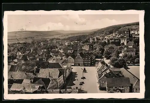 AK Bad Hersfeld, Ortsansicht mit Lingplatz und Stiftsruine