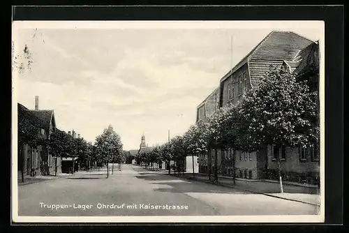 AK Ohrdruf, Truppen-Lager mit Kaiserstrasse