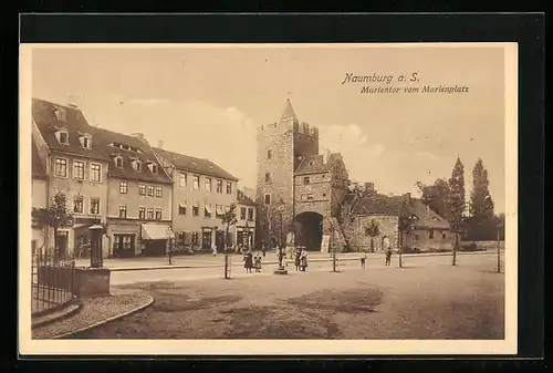 AK Naumburg a. S., Marientor vom Marienplatz