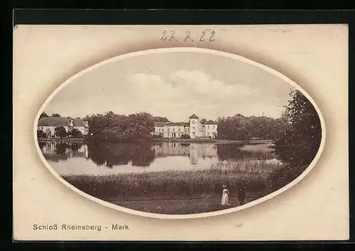 AK Rheinsberg-Mark, Schloss Rheinsberg-Mark mit Teichpartie