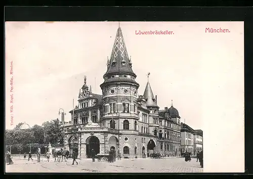 AK München, Blick auf den Löwenbräu-Keller