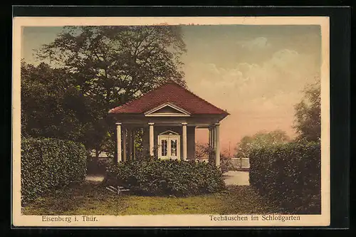 AK Eisenberg i. Thür., Teehäuschen im Schlossgarten