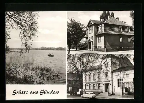 AK Glindow, Ortsansicht, Gaststätte Deutsches Haus