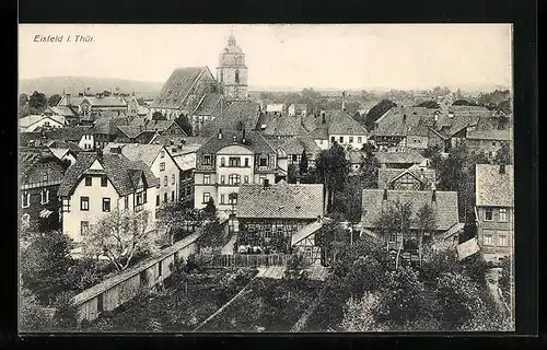 AK Eisfeld i. Thür., Ortsansicht aus der Vogelschau