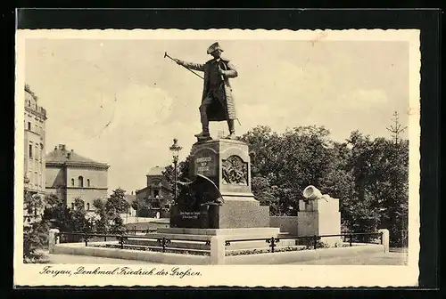 AK Torgau, Denkmal Friedrich des Grossen