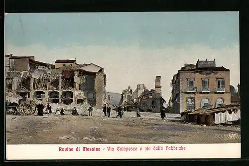 AK Rovine di Messina, Via Colapesce e via delle Fabbriche, Erdbeben