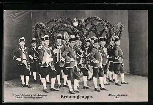 AK Kronengruppe 1907, München-Karlsplatz 6