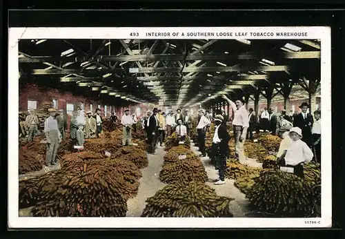 AK Interior of a southern Loose Leaf Tobacco Warehouse