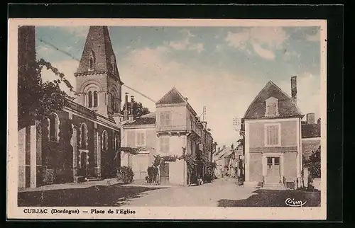 AK Cubjac, Place de l`Eglise