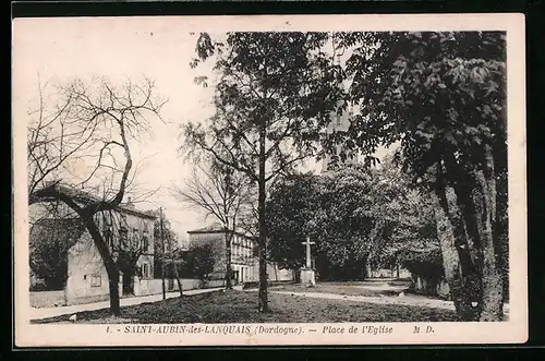 AK Saint-Aubin-des-Lanquais, Place de l`Eglise