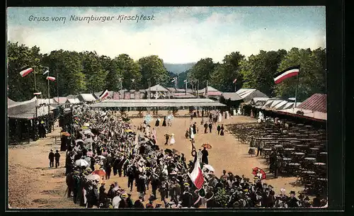 AK Naumburg a. S., Blick auf das Naumburger Kirschfest