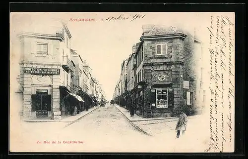 AK Avranches, La rue de la Constitution