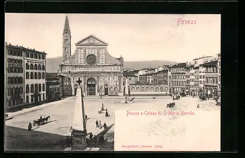 AK Firenze, Piazza e Chiesa di S. Maria Novella