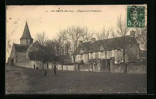 AK Les Pieux, L`Eglise et le Presbytère