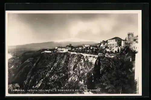 AK Taormina, Veduta dell Hotel S. Domenico e Hotel Metropole