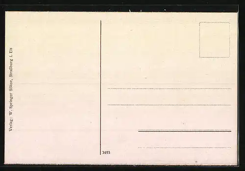 AK Pfirt /Sundgau, Totalansicht und Schloss-Ruine, Gefechte 1914-15