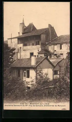 AK Monpont-sur-l`Isle, Ancienne Demeure de Mlle. Foy de Candale