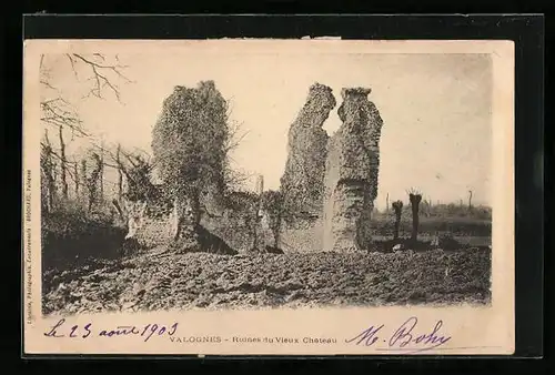 AK Valognes, Ruines du Vieux Chateau