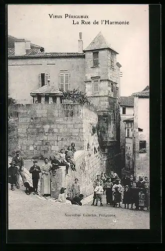 AK Périgueux, La Rue de l`Harmonie