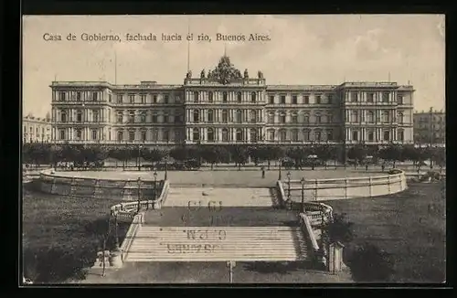 AK Buenos Aires, Casa de Gobierno, fachada hacia el rio