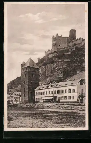 AK St. Goarshausen a. Rhein, Gasthaus Stadt Mannheim von Chr. Klein Witwe