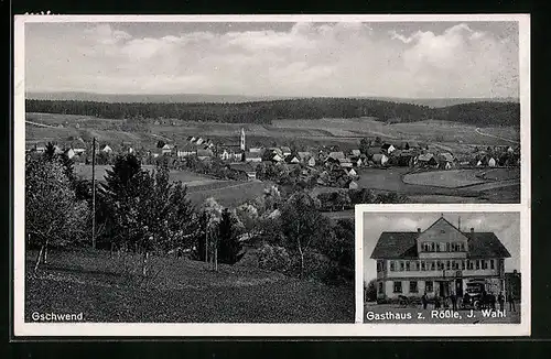 AK Gschwend, Gasthof Zum Rössle, Teilansicht