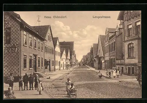 AK Hess. Oldendorf, Ansicht Langestrasse