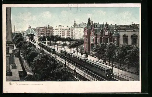 AK Berlin-Schöneberg, Hochbahnhof Nollendorfplatz, U-Bahn