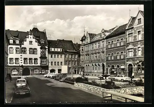 AK Kahla b. Jena, Markt mit Autos