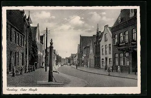 AK Garding, Oster-Strasse mit Hotel Holsteinischer Hof