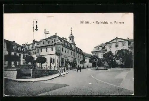 AK Ilmenau, Marktplatz mit Rathaus