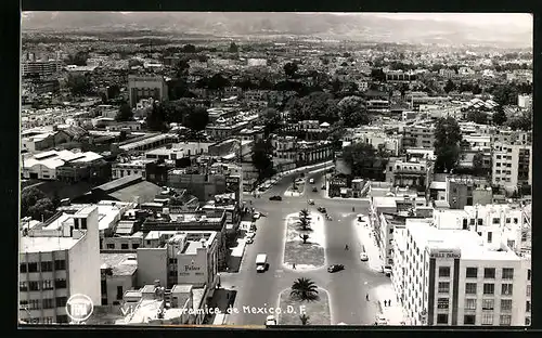 AK Mexico-Stadt, Teilansicht aus der Vogelschau