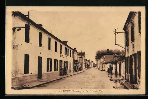 AK Luxey, La Grande Rue, Strassenpartie