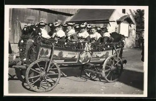 Foto-AK Bad Tölz, Ansicht Leonhardifahrt