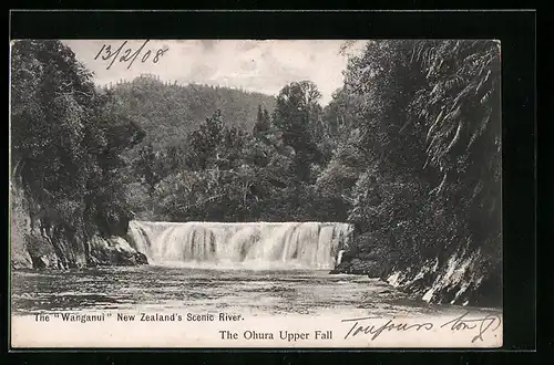 AK Ohura Upper Fall /Wanganui, Waterfall in New Zealands Scenic River