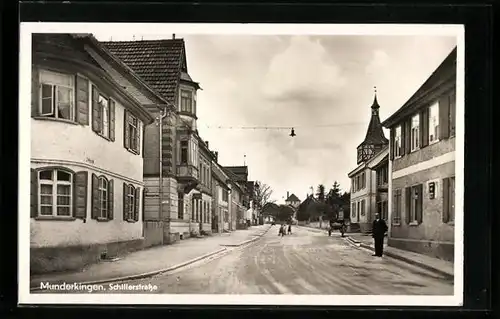 AK Munderkingen, Blick in die Schillerstrasse