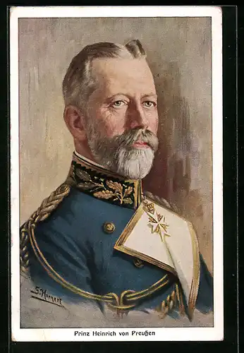 Künstler-AK Prinz Heinrich von Preussen mit Orden